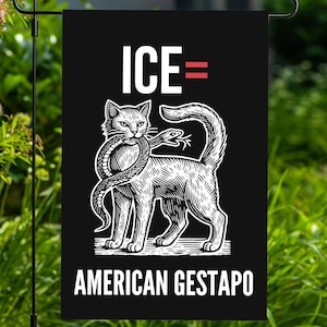 Abolish ICE Immigration Human Rights Protest Garden FLag, Anti-Trump Flag For March Political Activist Rally Sign c