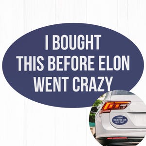 Anti Elon Car Magnet Bumper, Anti Elon bumper magnet, Elon went crazy magnet, bumper removable magnet sticker, funny magnet Gift