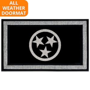Tennessee Flag Doormat Tennessee State Flag Stars Outdoor Rug Gift For Tennessean Door Mat Front Porch Decor Housewarming Home Christmas