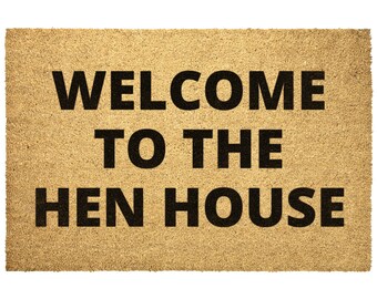 The Hen House Chicken Coop Doormat Outdoor Rug, Backyard Chicken Gift, Cute Chicken Coop Décor Door Mat, Chicken Lover Active