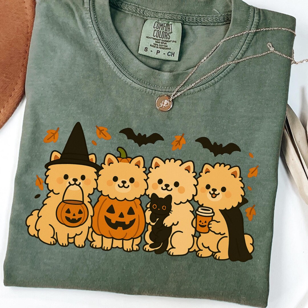 Pomapoo Outfits Pomapoo Halloween Shirt, Pomapoo Fall Tshirt Dog Trick or Treat Spooky ...