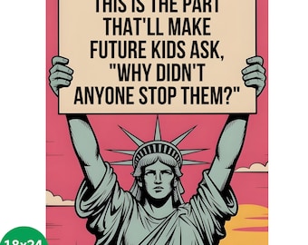 No Kings In America Protest Poster Sign, Anti-Trump Resistance, Political Activist Poster, Rally Sign, Resist Fascism Protest Poster