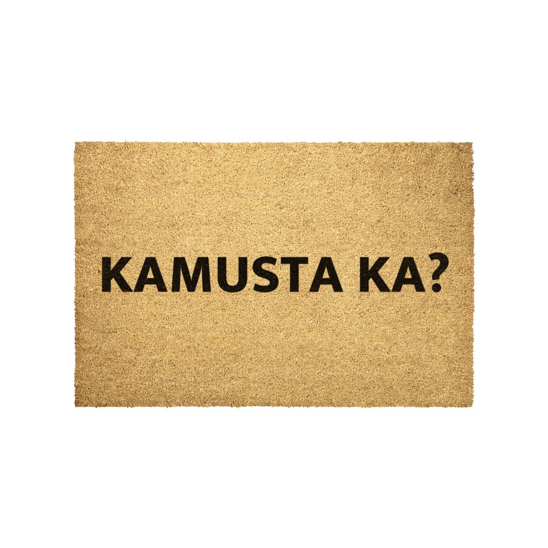 Filipino Doormat Decor Art Outdoor Rug, How Are You in Filipino