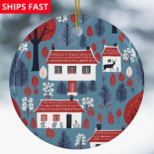 Scandinavian Christmas Ornaments Swedish Folk Art Gift Norwegian Christmas Home Decor European Gifts Nordic Folk Art Christmas Gift