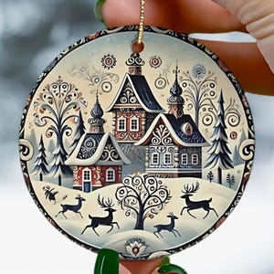 Scandinavian Christmas Ornaments Swedish Folk Art Gift Norwegian Christmas Home Decor European Gifts Nordic Folk Art Christmas Gift