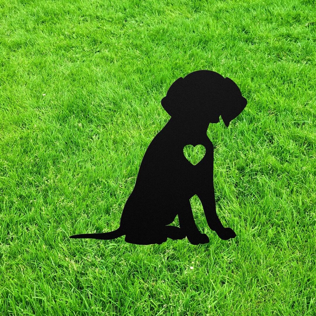 Personalized Beagle Garden Statue Stake, Custom Beagle Outdoor Yard Art ...