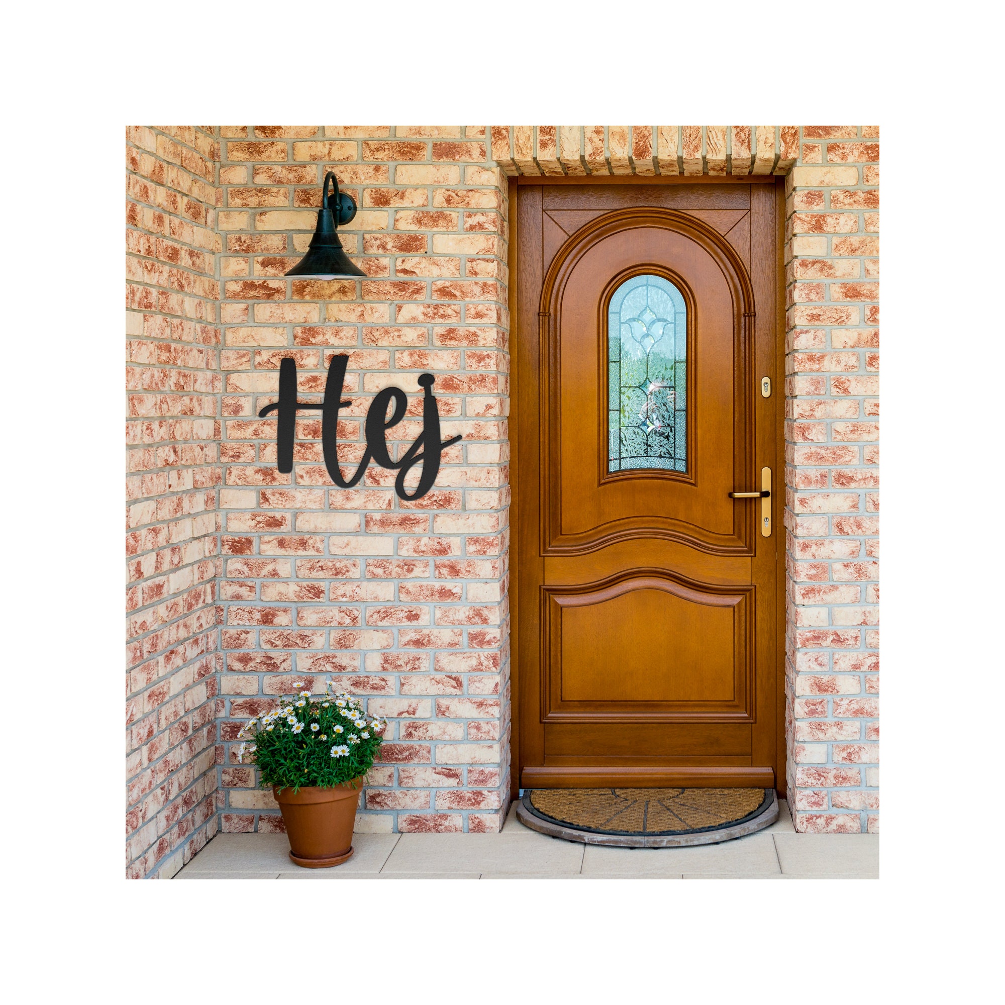 Hej Sign Hej Sign Swedish Hi Svensk Sverige Sign Metal Word Gift for Swede ...