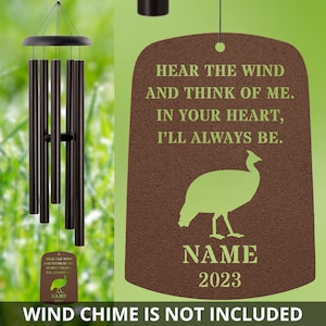 Guinea Fowl Wind Chime Sail Guinea fowl Memorial Guinea fowl Loss Gift Sympathy Bereavement Listen To The Wind Condolence