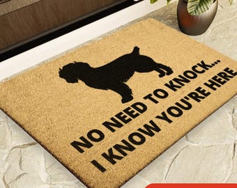 No Need To Knock I Know You Are Here Funny Boykin Spaniel Dog Coir Doormat Door Mat Entry Rug Housewarming Gift