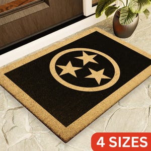 Tennessee Flag Doormat Tennessee State Flag Stars Outdoor Rug Gift For Tennessean Door Mat Front Porch Decor Housewarming Home Christmas
