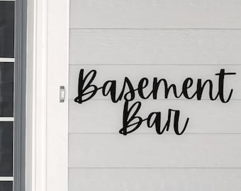 Custom Basement Bar Sign Metal Sign Home Bar Decor Man Cave Decor For Home Bar Garage Wall Art Dad Gift For Him