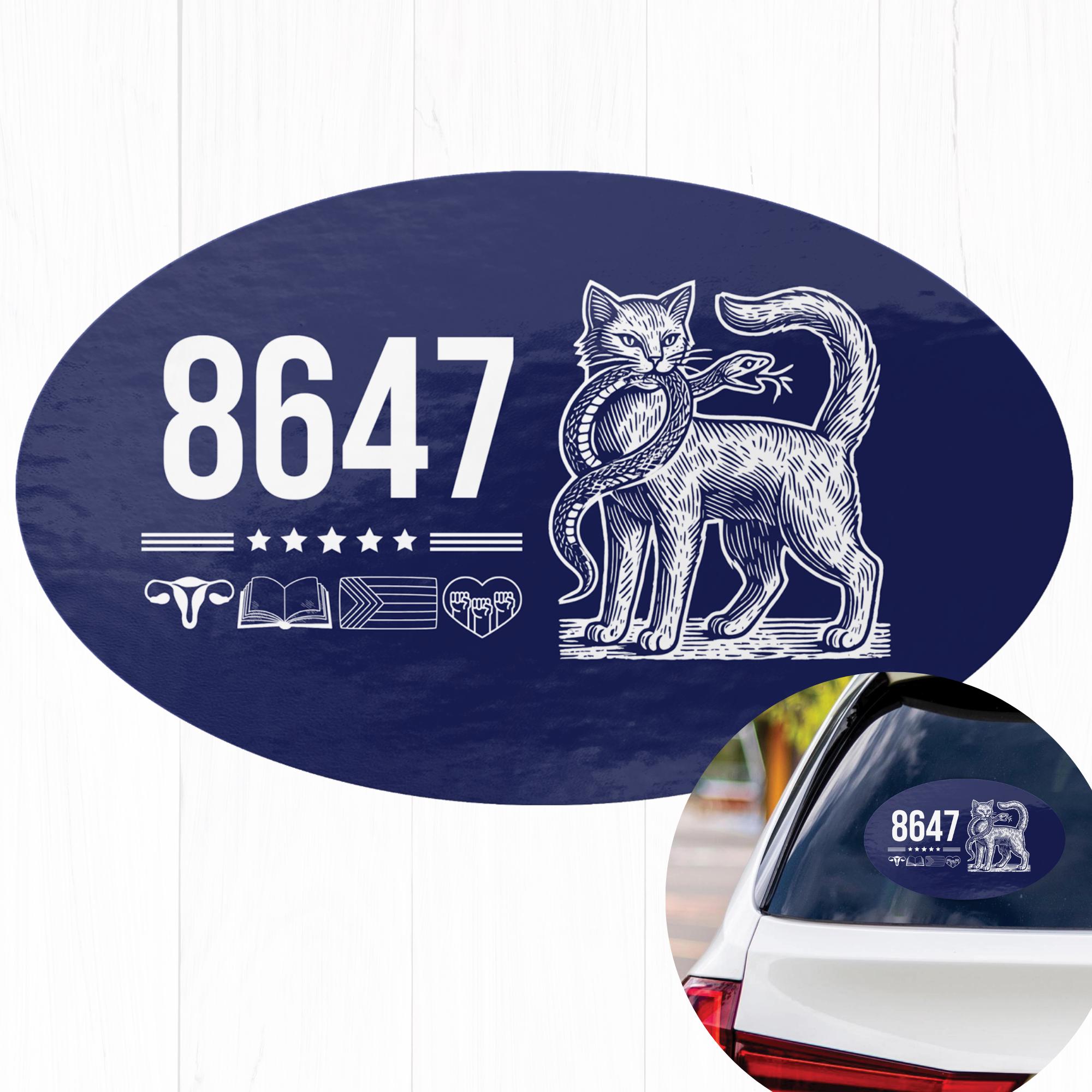 8647 Anti Trump Car Sticker, 8647 Bumper Anti Trump Bumper