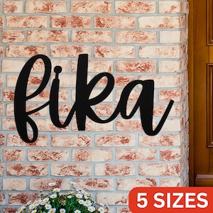 Fika Swedish Metal Sign, Scandinavian Nordic Style, Swedish Fika Sign, Swedish Gift Minimalist