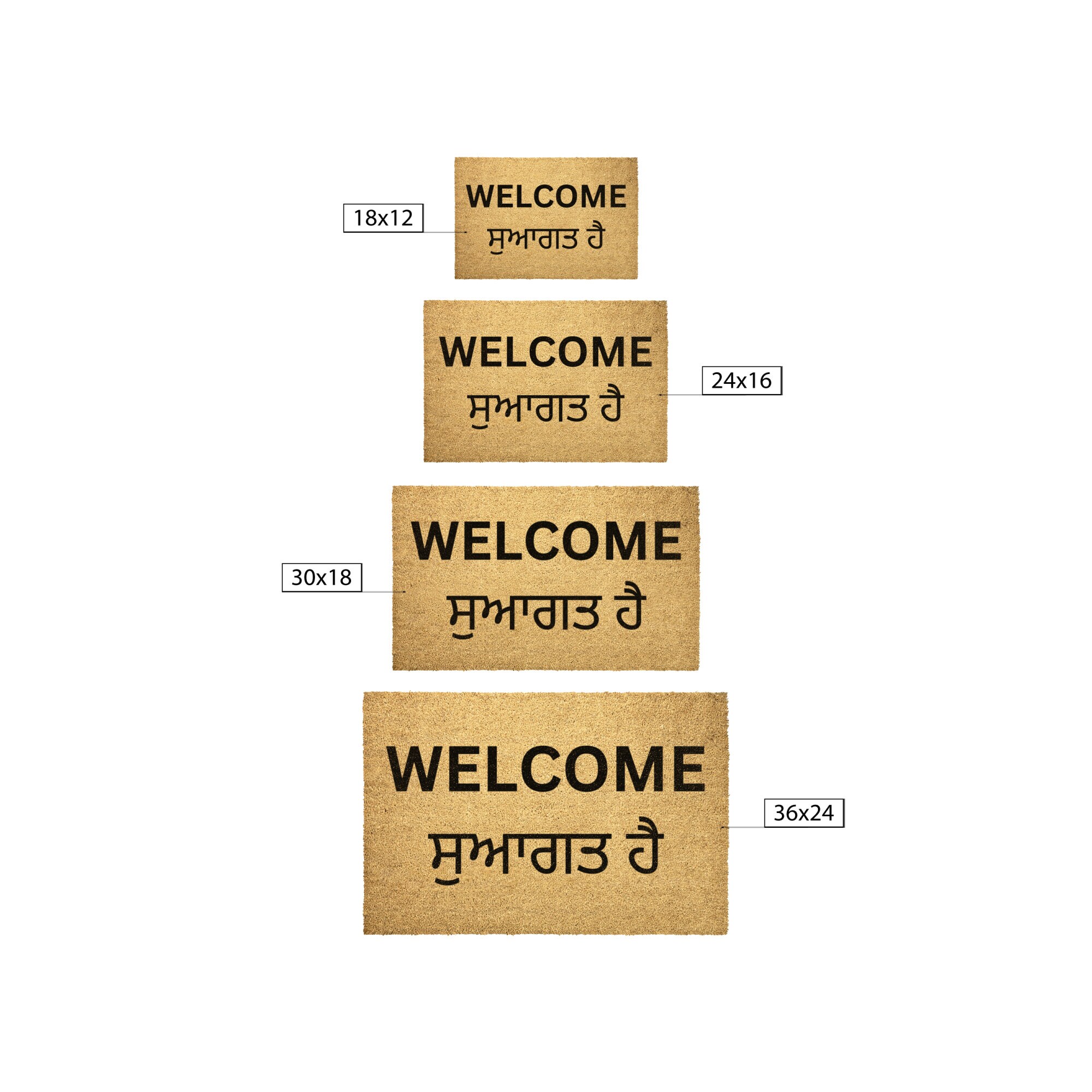 Punjabi Doormat Outdoor Rug Coir Punjab Door Mat Decor Etsy