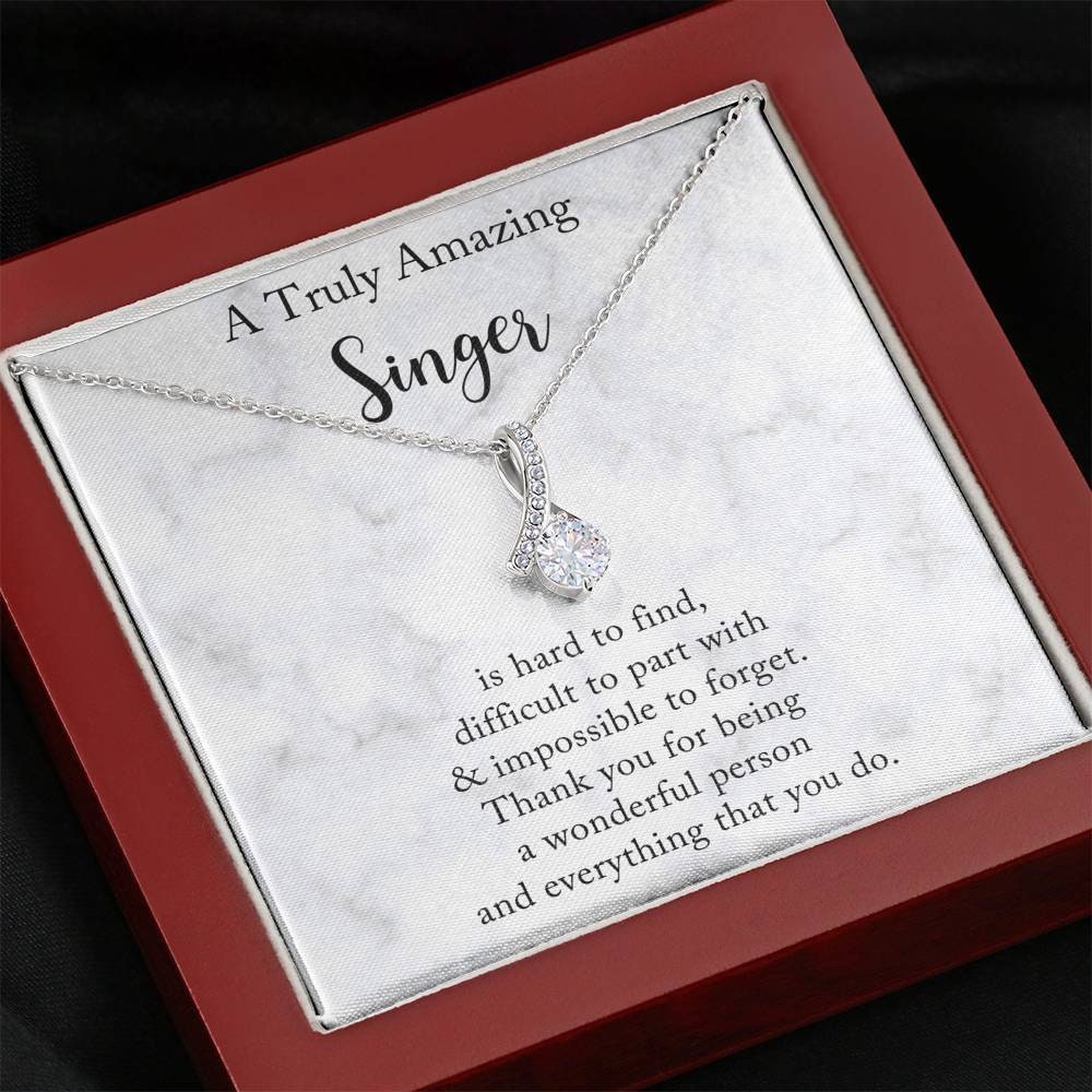 Singer Gift Gift for Singer Necklace Message Card A Truly Etsy