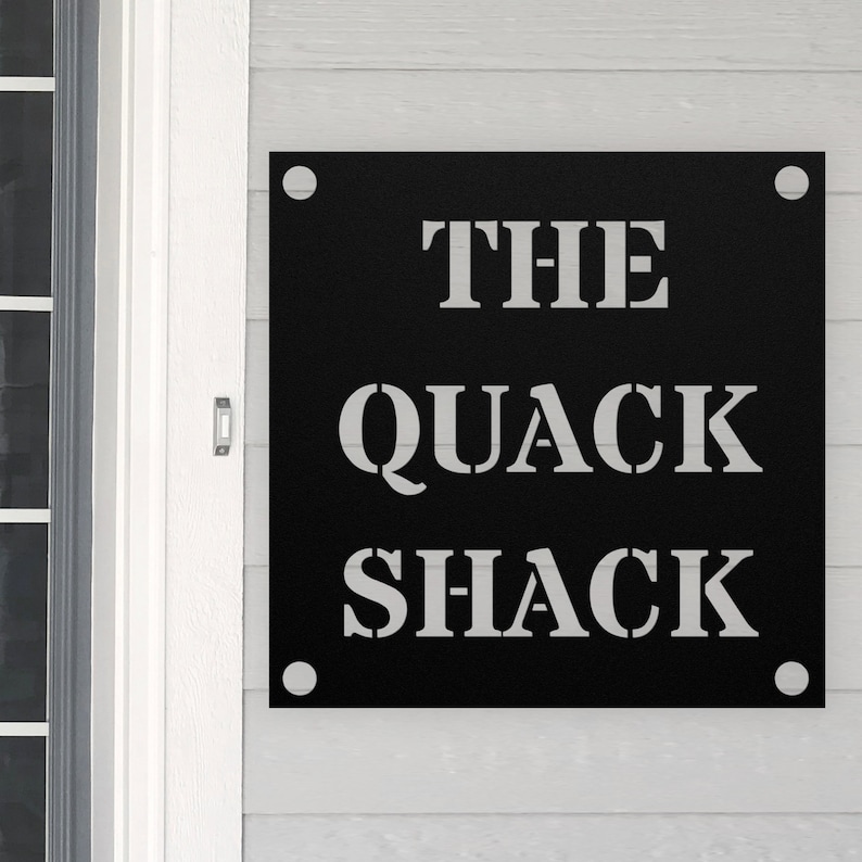 The Quack Shack Sign, Funny Duck Metal Sign, Funny Farm Fresh Chicken ...