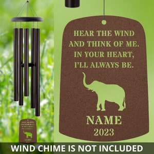 Carillon éolien Commémoratif Avec 6 Tubes En Aluminium Pour Décoration