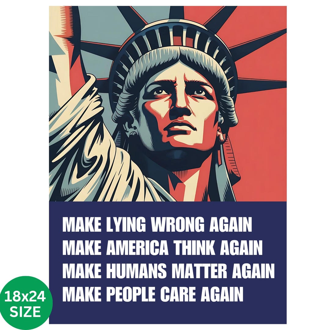Make Lying Wrong Again Resist Anti Trump Poster Protest March Sign ...