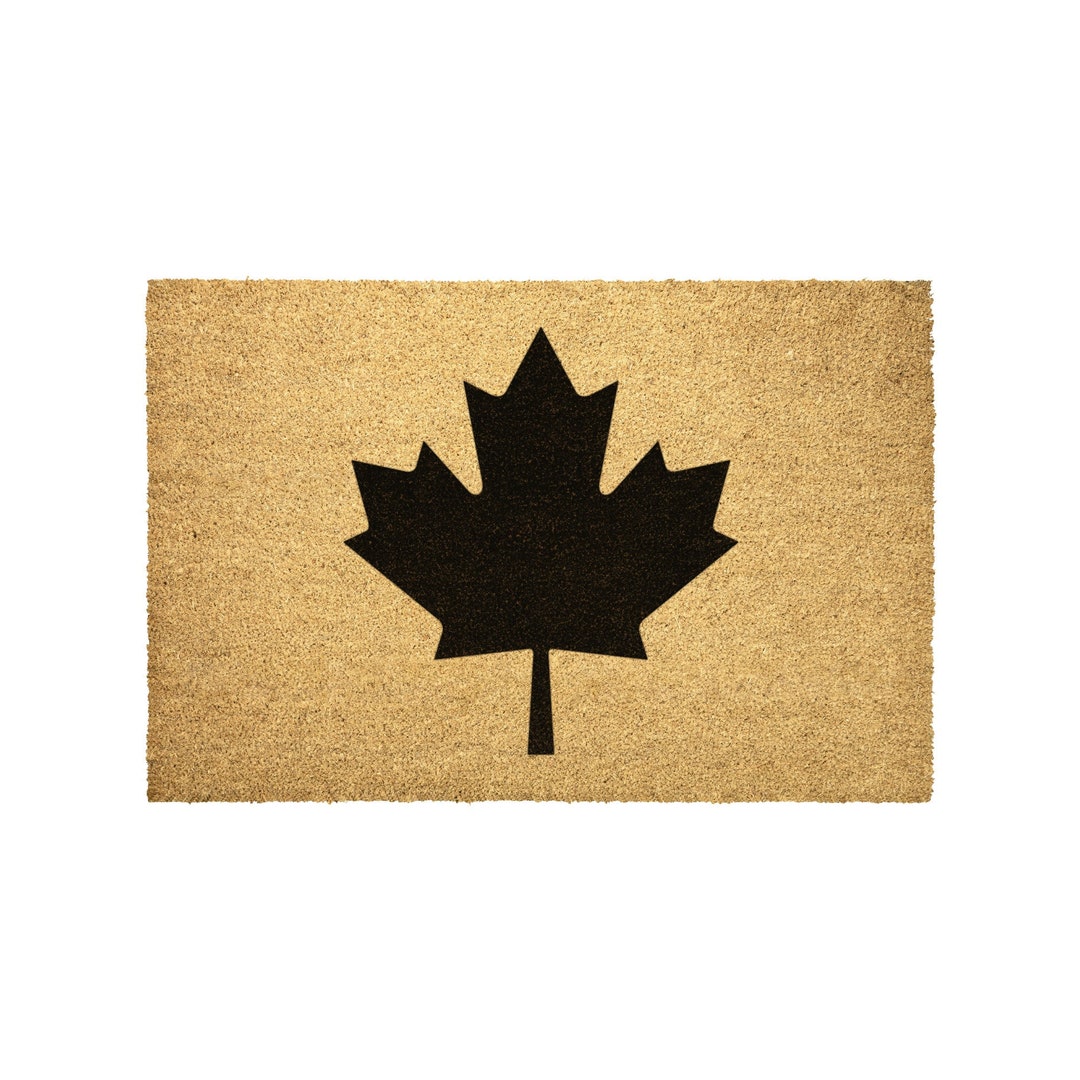 Canada Doormat Canadian Flag Door Mat Maple Leaf Outdoor Rug Coir Decor Housewarming Home