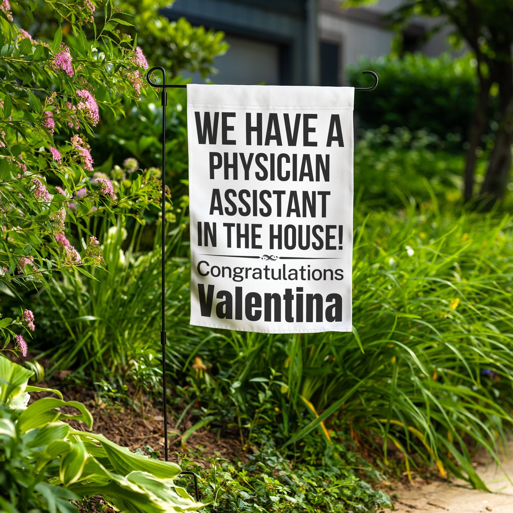 Physician assistant Pa Graduation Gifts, Funny Garden Flag, Housewarming Banner Yard Decor