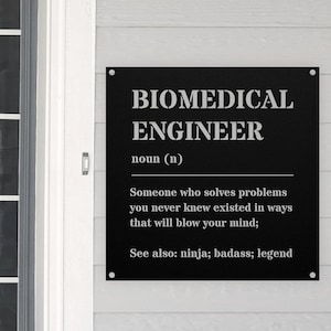 Funny BIOMEDICAL ENGINEER Gift Metal Sign for Men and Women l For Birthday, Appreciation, Thank You Gift, A Personalized Custom Name Wall Ar