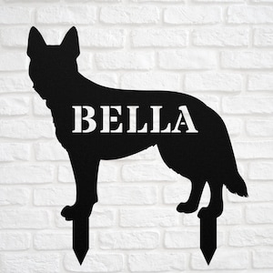 Australian Cattle Dog Memorial Stake Loss Of Australian Cattle Dog Wind Chime Grave Marker Stone Sympathy Angel Wings Keepsake Remembrance