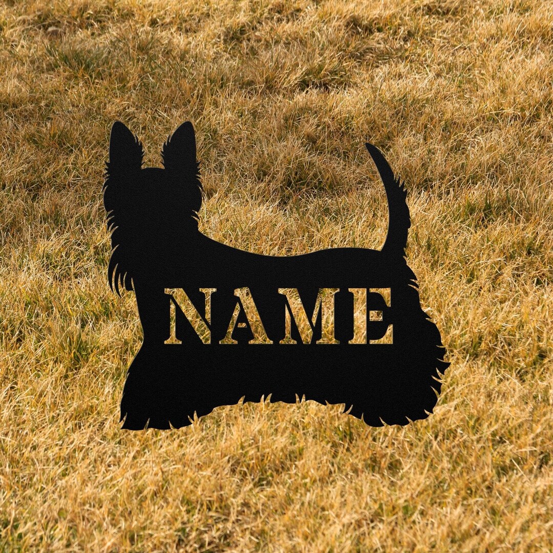 Personalized Scottie Yard Art Statue Stake, Custom Scottish Terrier Outdoor Garden Decor