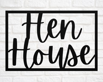 Hen House Chicken Coop Sign - Backyard Chicken Gift - Cute Chicken Coop Décor - Weather Resistant Metal Street Sign - Chicken Lover