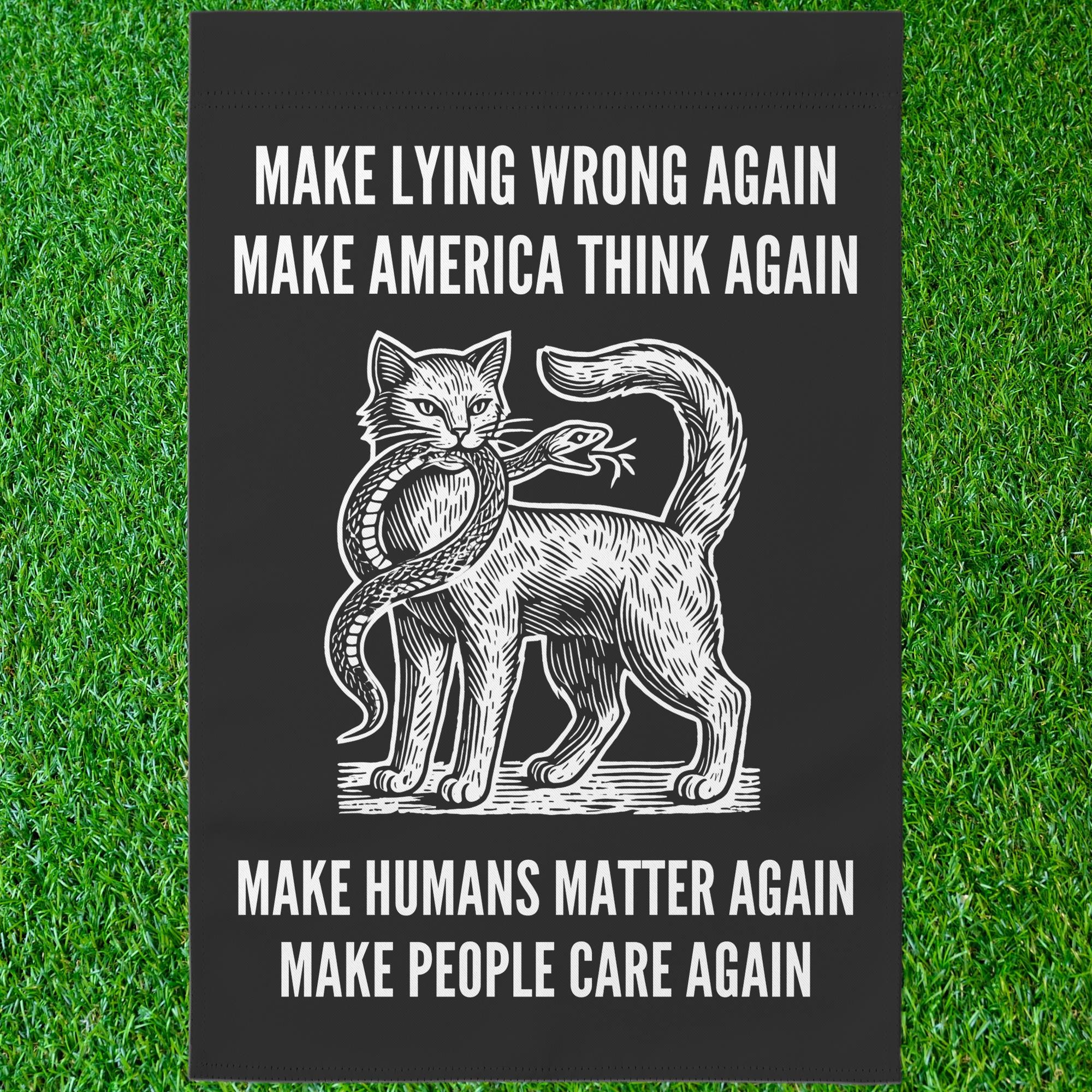 Make Lying Wrong Again Garden Flag, Human’s Rights Yard Sign Banner ...