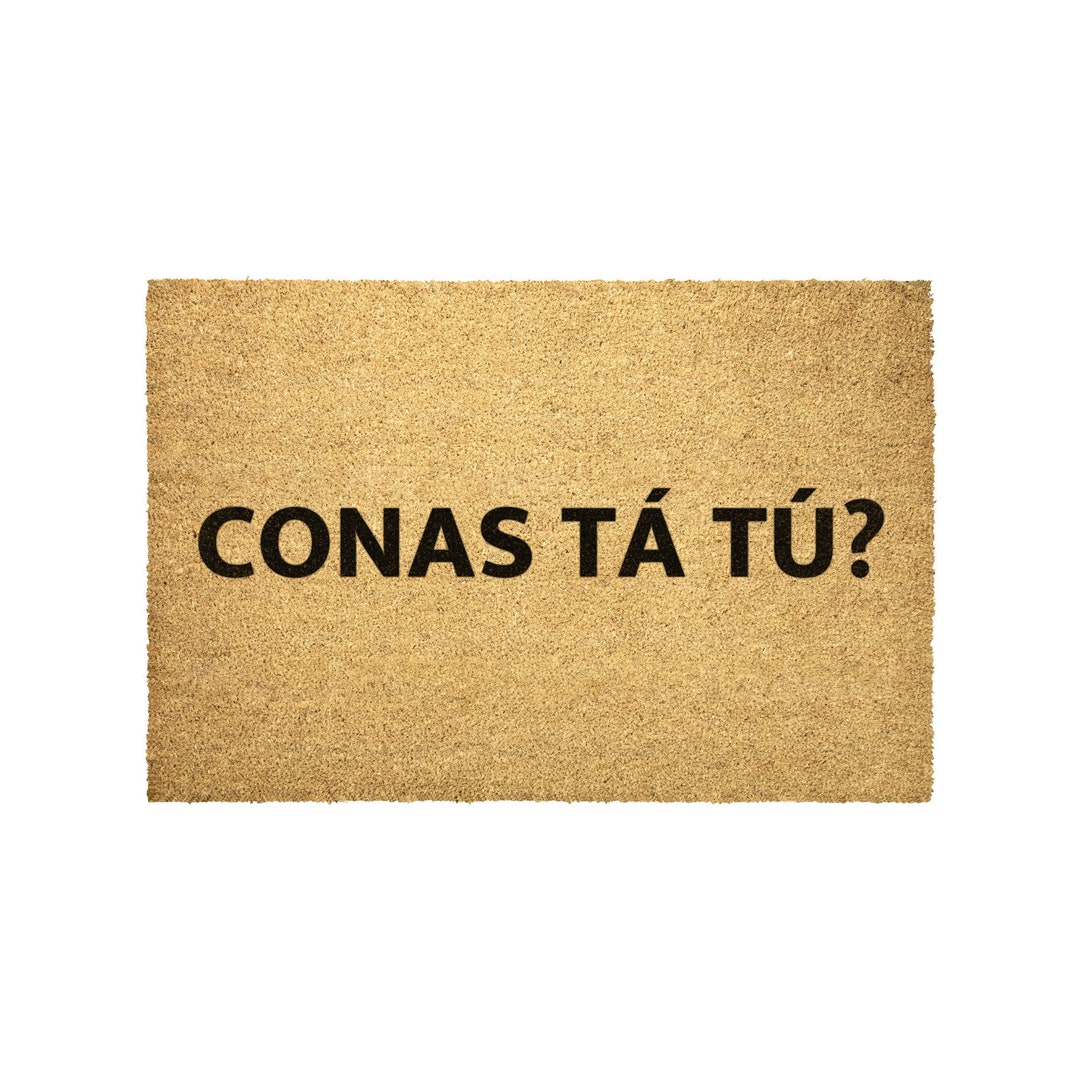 Irish Doormat Decor Art Outdoor Rug, How Are You in Irish, Ireland