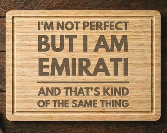 Emirati Cutting Board, Emirati Gift, UAE Kitchen Decor, Bamboo Cutting Board, Emirati Home Decor Gift
