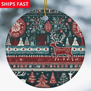 Scandinavian Christmas Ornaments Swedish Folk Art Gift Norwegian Christmas Home Decor European Gifts Nordic Folk Art Christmas Gift