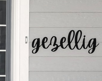 Gezellig Sign Dutch Gift Metal Sign Gezellig Cultural Wall Decor The Netherlands Gift Holland Dutch Heritage Dutch Home Nederland Amsterdam