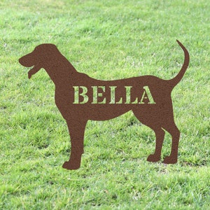 Personalized Foxhound Statue Stake, Custom Foxhound Dog Outdoor Yard Art Decor, Memorial Remembrance Silhouette Sculpture, Outdoor Statue