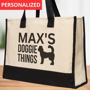 Labradoodle Tote Bag, Gift Doggie Things Personalized Dog Park Dog Toys Dog Mom Gift, Personalized Pet Bag, Custom Pet gift, Canvas Tote Bag