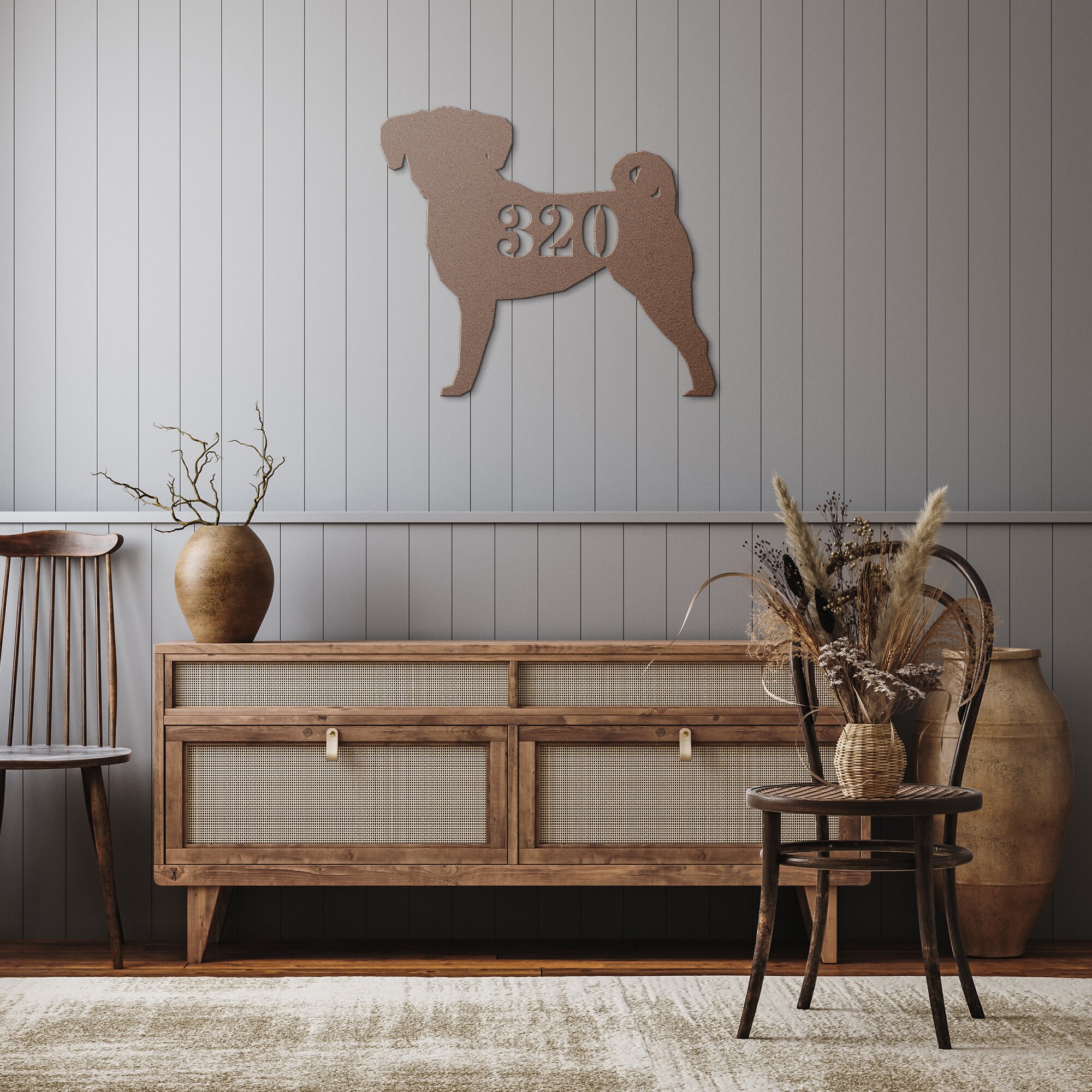 Puggle Sign Personalized Puggle Address House Number Sign, Puggle Metal Wall Art ...