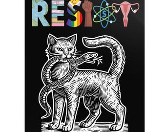 Resist Poster Protest Sign March Banned Books Reproductive LGBT Rights Social Justice Liberal Feminist BLM Activist Banner-POSTER 18&quot; x 24&quot;