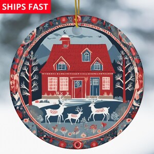 Scandinavian Christmas Ornaments Swedish Folk Art Gift Norwegian Christmas Home Decor European Gifts Nordic Folk Art Christmas Gift