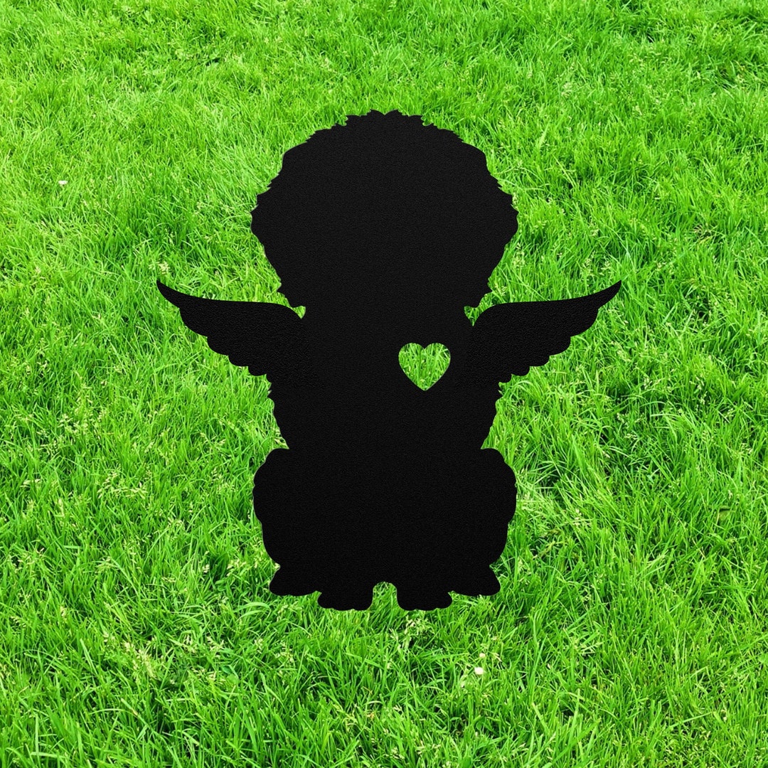 Bichon Frise Angel Wings Garden Statue Stake Custom Bichon Frise ...