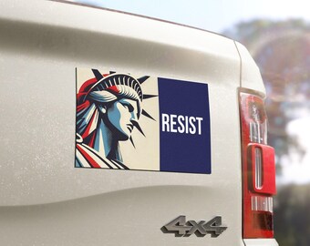 Resist Car Magnet Anti Trump Bumper Magnet Feminist Car Bumper Pro Choice Statue of Liberty Protest Democrat Leftist Anti Trump LGBTQIA