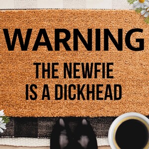 Newfie Doormat Newfie Door Mat Funny Welcome Coir Outdoor Rug Know You Are Here Wedding Gift