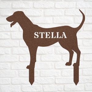 Personalized Foxhound Statue Stake, Custom Foxhound Dog Outdoor Yard Art Decor, Memorial Remembrance Silhouette Sculpture, Outdoor Statue