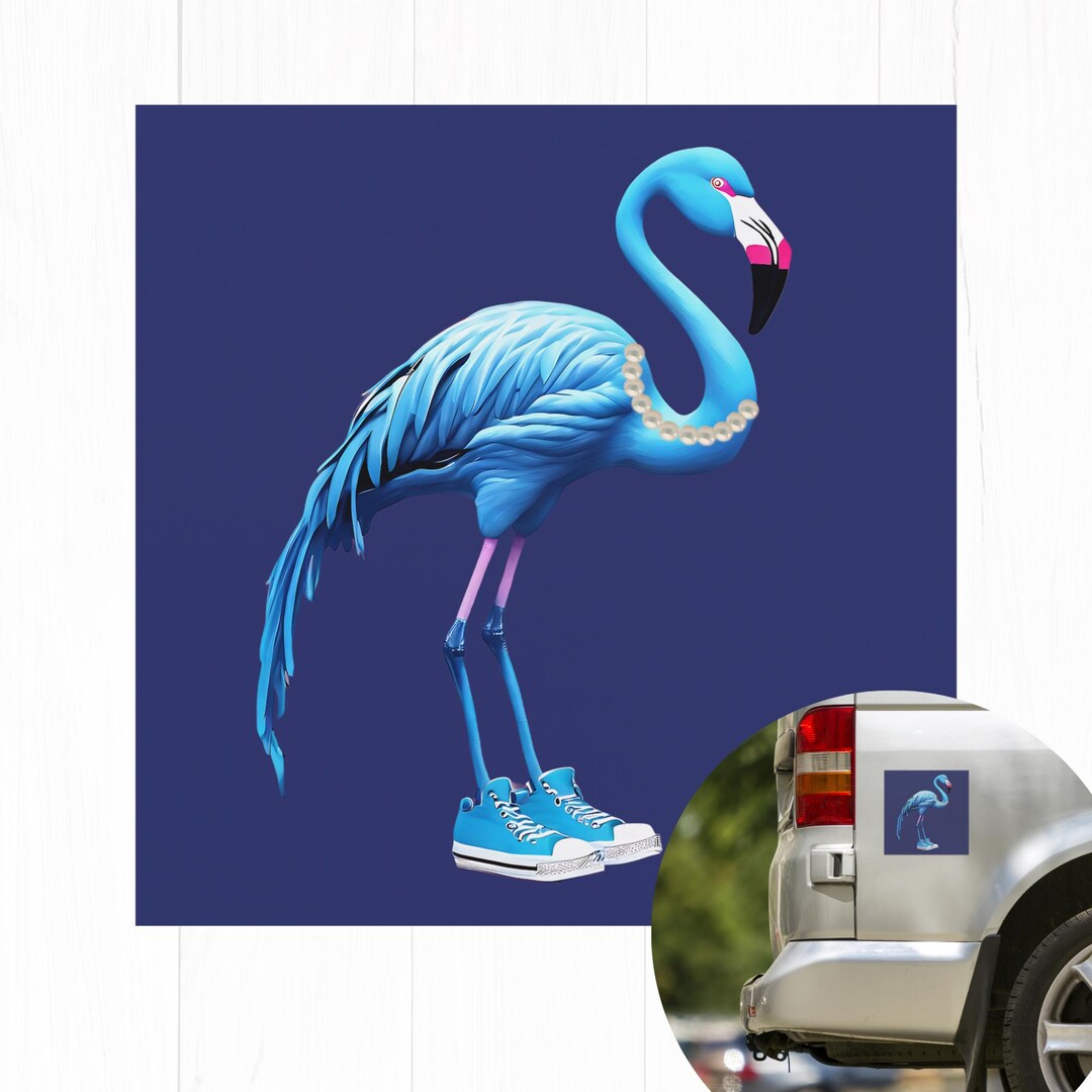 Blue Flamingo Kamala Harris Car Magnet Madam President Banner Garden