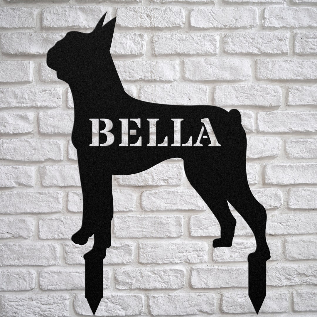 Boston Terrier Memorial Stake Loss of Boston Terrier Wind Chime Grave