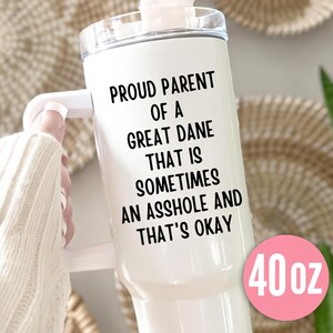 Great Dane Tumbler Travel Mug, gift for Great Dane mom, gift for Great Dane dad, Great Dane gift 59 oz Tumbler 40oz