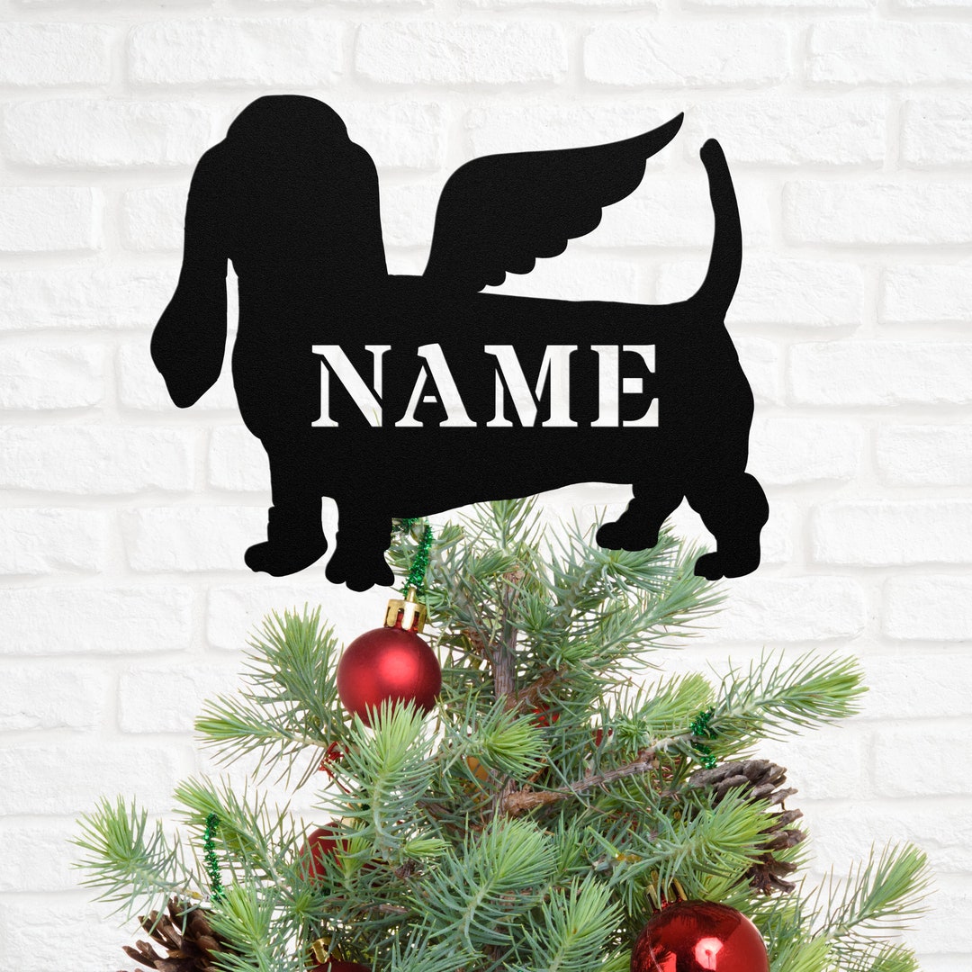 Basset Hound Tree Topper Christmas Holiday Decoration Ornament Etsy