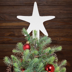 Starfish Christmas Tree Topper Coastal Xmas Decoration Nautical Beach Decor  - White Metal Tree Topper