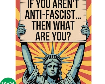 No Kings In America Protest Poster Sign, Anti-Trump Resistance, Democracy Not Oligarchy Political Activist Poster, Resist Fascism Rally Sign
