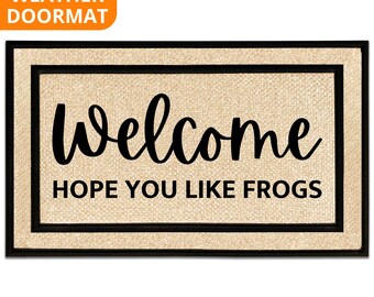 Frog Doormat Outdoor Rug Hope You Like Frogs Door Mat Decor Housewarming Home Christmas Summer Gift Weather Proof