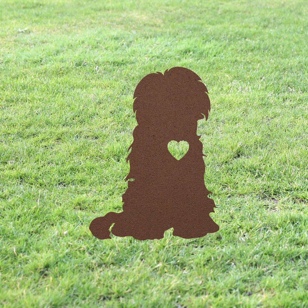 Personalized Maltese Statue Stake, Custom Maltese Dog Outdoor Yard Art